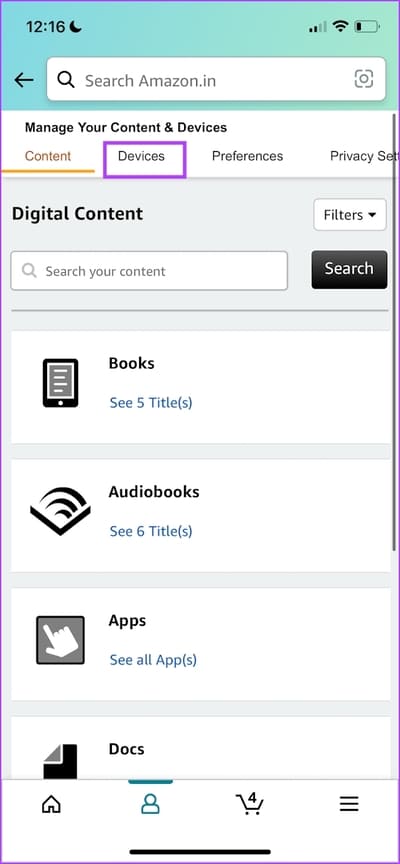 Tap-on-Devices-1 كيفية تغيير حساب Amazon على Kindle