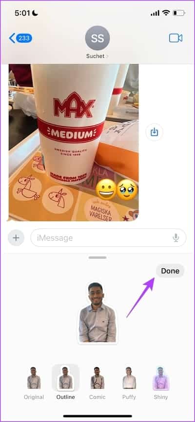 Tap-on-Done-11 كيفية إنشاء واستخدام الملصقات في iMessage على iOS 17