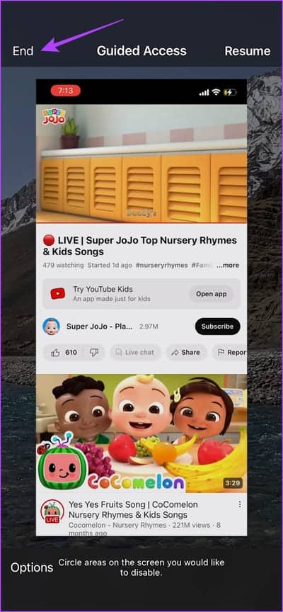 Tap-on-End كيفية استخدام الوصول الموجه Guided Access على iPhone و iPad