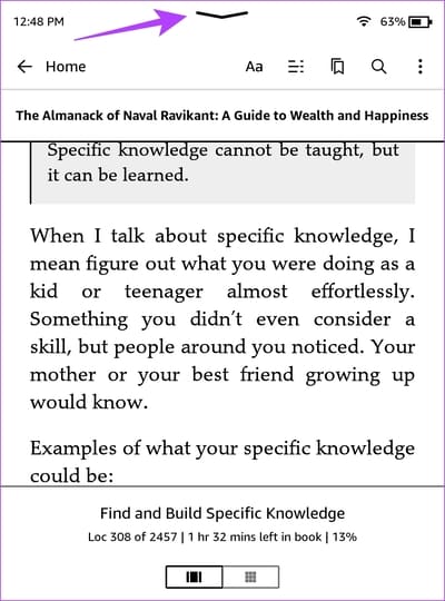 Tap-on-the-arrow-1 كيفية تغيير حساب Amazon على Kindle
