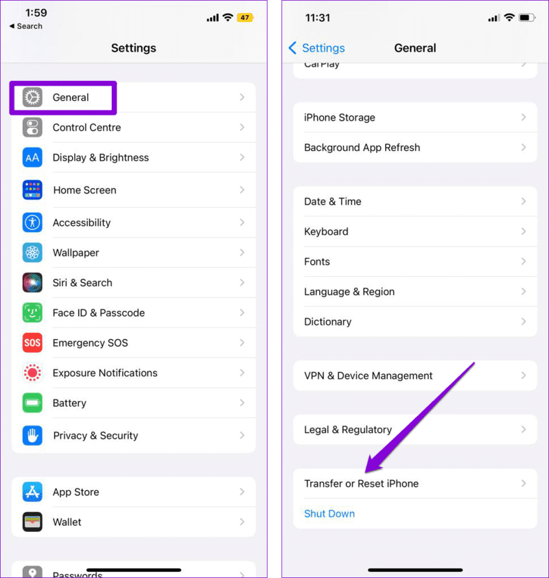 Transfer-or-Reset-iPhone-7 أفضل 8 طرق لإصلاح عدم عمل لوحة مفاتيح Emoji التنبؤية على iPhone