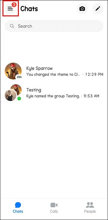 Turning-on-the-Dark-Mode-in-the-Messenger-App كيفية إزالة سمة افتراضية في Messenger