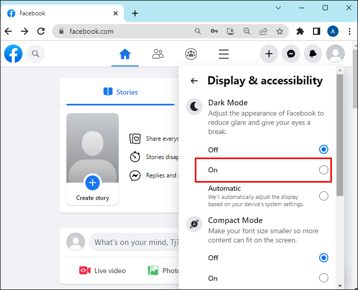 Turning-on-the-Dark-Mode-on-Desktop-2 كيفية إزالة سمة افتراضية في Messenger
