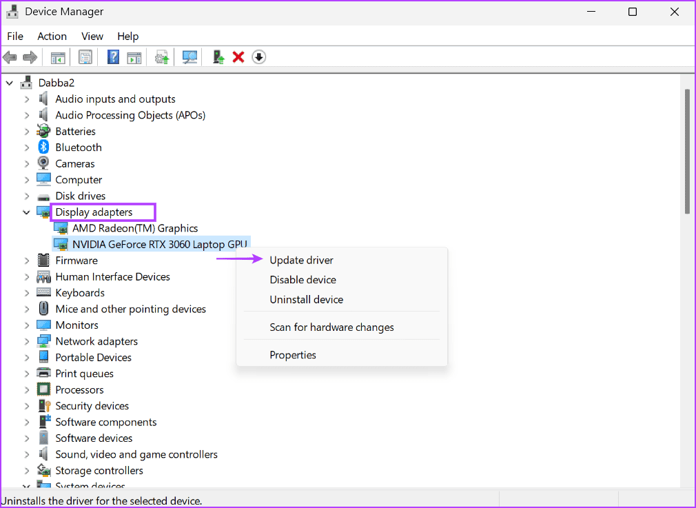 Update-GPU-Drivers-2 أفضل 7 طرق لإصلاح خطأ مطلوب GPU المتوافق مع D3D11 لتشغيل خطأ المحرك على Windows 11