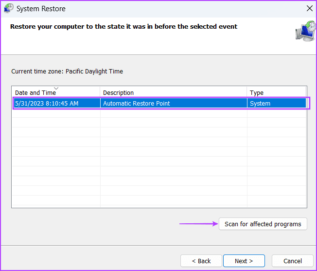 Use-System-Restore-3-1 أفضل 5 طرق لإصلاح خيار "تبديل المستخدم" مفقود من شاشة تسجيل الدخول إلى Windows