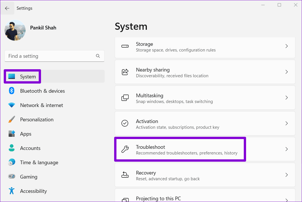 Windows-Troubleshooter-8 أفضل 6 طرق لإصلاح عدم عمل مفتاح المسافة في Windows 11