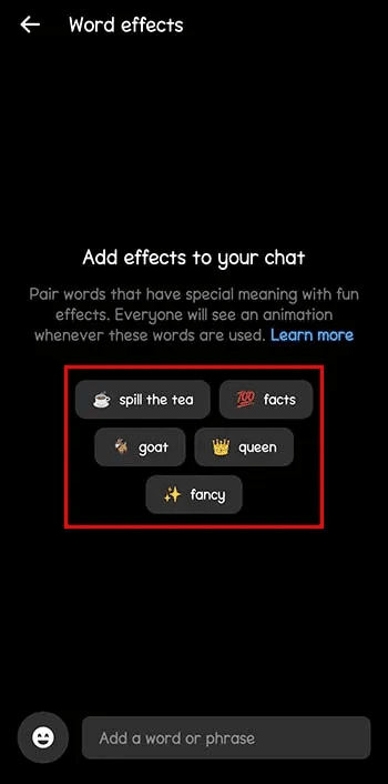 Word-Effects-Added-With-Themes-4 كيفية إزالة سمة افتراضية في Messenger