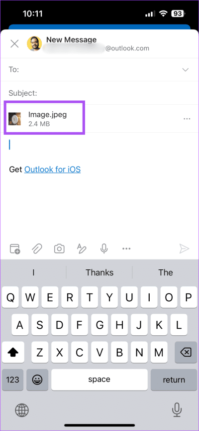 add-image-as-attachment-outlook-email-mobile-app-711x1536-1-e1687286106753 كيفية إضافة صور إلى بريد Outlook الإلكتروني ومضمنة في البريد الإلكتروني على الهاتف المحمول وسطح المكتب