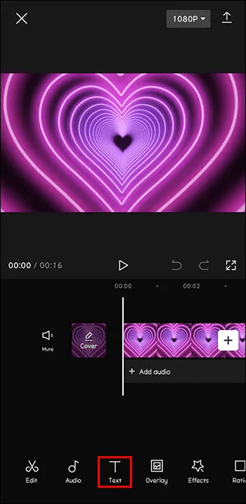add-text-5-1 كيفية إضافة مقاطع فيديو في CapCut