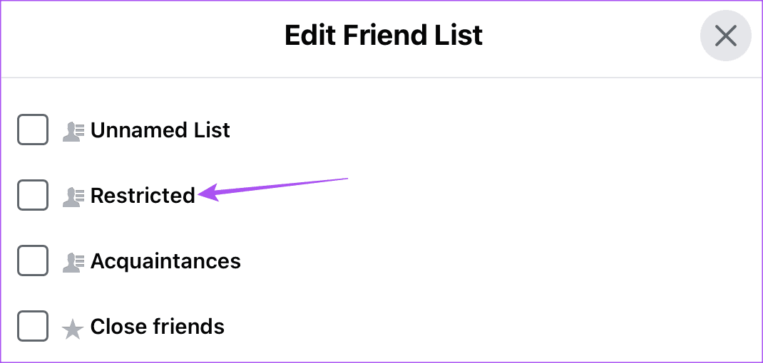 Comment créer une liste de personnes restreintes sur Facebook - %categories