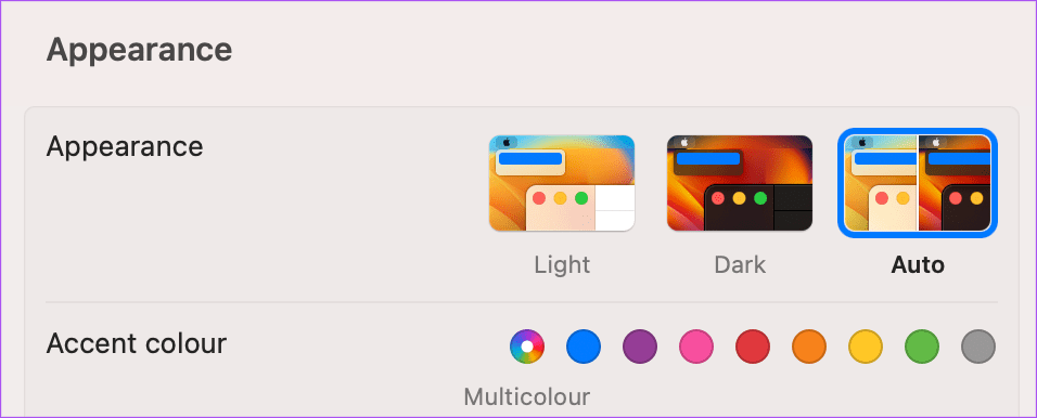 appearance-settings-on-mac أفضل 6 إصلاحات لعدم عمل الوضع الداكن في Microsoft Word على Mac