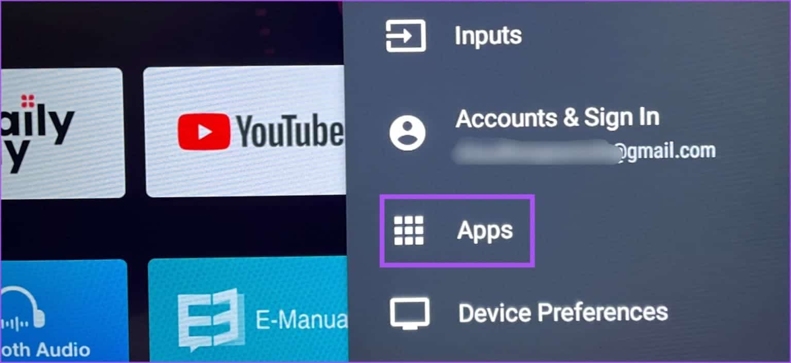 apps-settings-android-tv-1536x706-2 أفضل 7 إصلاحات لعدم إرسال YouTube إلى Android TV