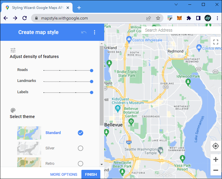 area-of-choice1 كيفية تعطيل التصنيفات في Google Maps