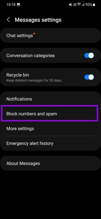 choose-block-numbers-and-spam كيفية البحث عن الأرقام المحظورة على أي جهاز Android