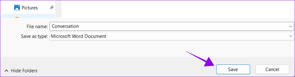 choose-the-name-and-hit-save كيفية عرض سجل دردشة Bing وتصديرها وحذفها