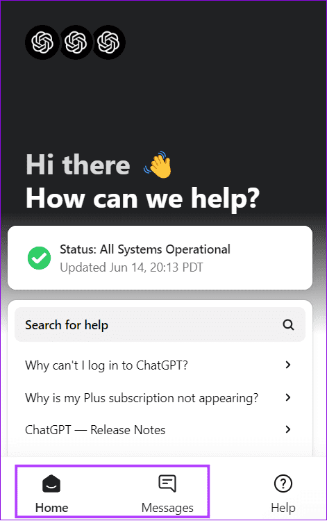choose-the-support-option-you-want 8 طرق لإصلاح لعدم عمل تسجيل الدخول إلى ChatGPT
