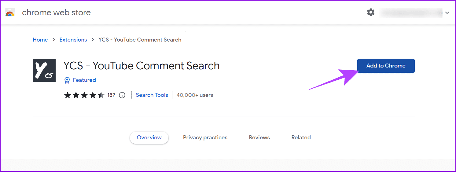 click-add-to-chrome كيف ترى سجل التعليقات على YouTube