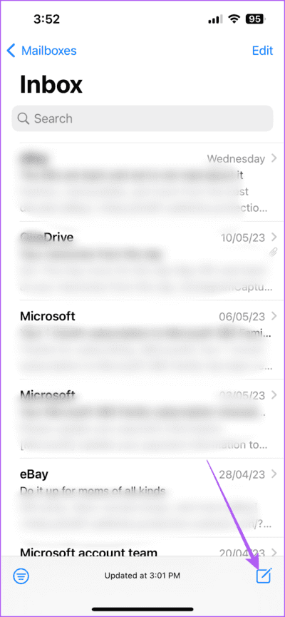 compose-new-message-mail-app-iphone-710x1536-1 كيفية إرفاق الصور برسالة بريد إلكتروني في تطبيق Mail على iPhone و iPad و Mac