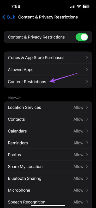 content-restrictions-screen-time-iphone-710x1536-1 أفضل 6 إصلاحات لـ Apple ID باللون الرمادي على iPhone