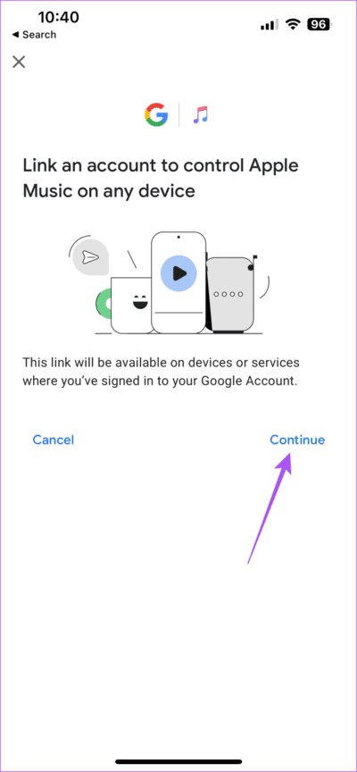 continue-link-apple-music-google-home-711x1536-1 كيفية توصيل Apple Music بـ Google Home على iPhone و Android