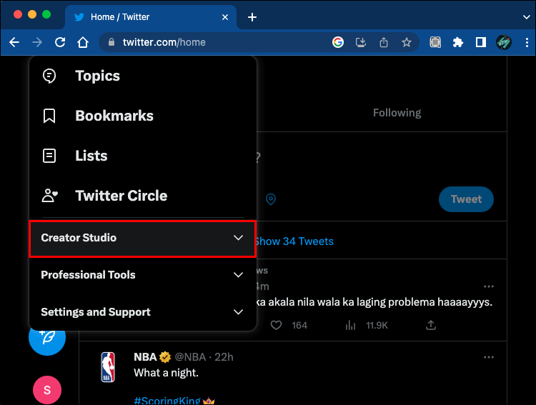 creator-studio كيف تجد أفضل وقت للنشر على twitter