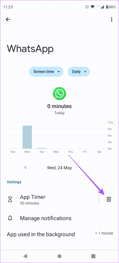 delete-app-timer-android-693x1536-1 كيفية تعيين حدود التطبيق على Android