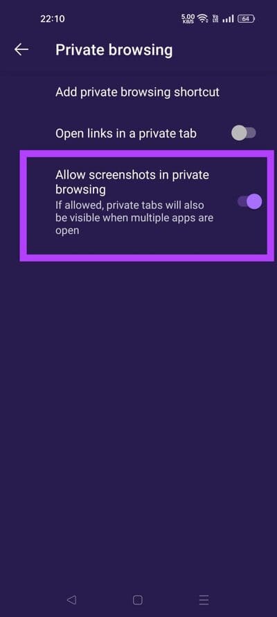 enable-private-screenshots-toggle-691x1536-1 كيفية التقاط لقطات الشاشة في وضع التصفح المتخفي على Android