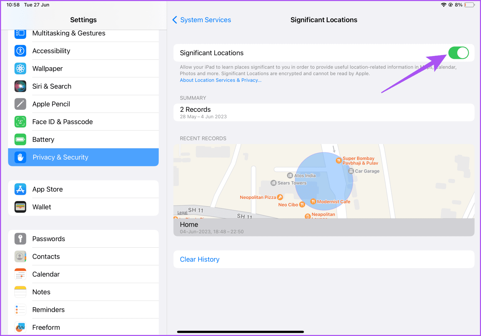 كيفية التحقق من سجل المواقع الجغرافية على iPhone و iPad و Mac - %categories
