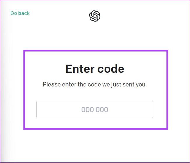 enter-the-code-after-entering-the-number 8 طرق لإصلاح لعدم عمل تسجيل الدخول إلى ChatGPT