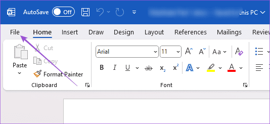 file-word-windows-11 كيفية فرض الوضع الداكن في Microsoft Word على Windows و Mac