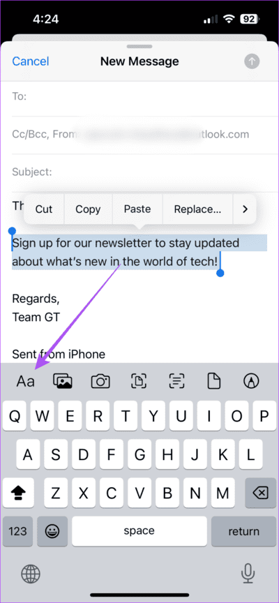 كيفية تغيير نمط الخط في Apple Mail على iPhone و iPad و Mac - %categories