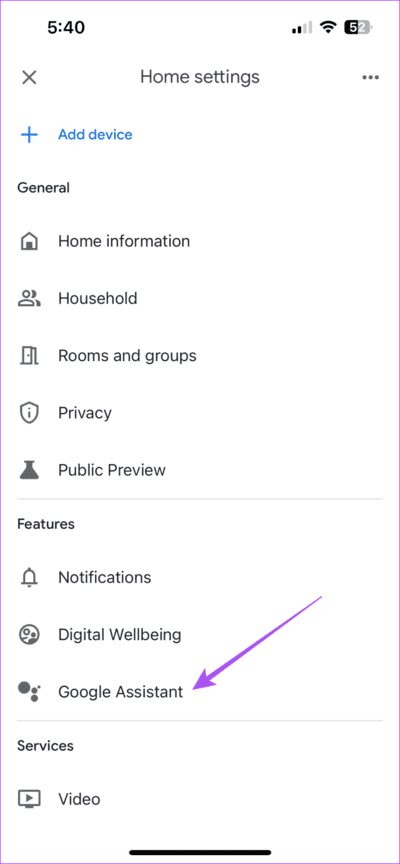 google-assistant-gogole-home-settings-iphone-711x1536-3 كيفية توصيل Apple Music بـ Google Home على iPhone و Android
