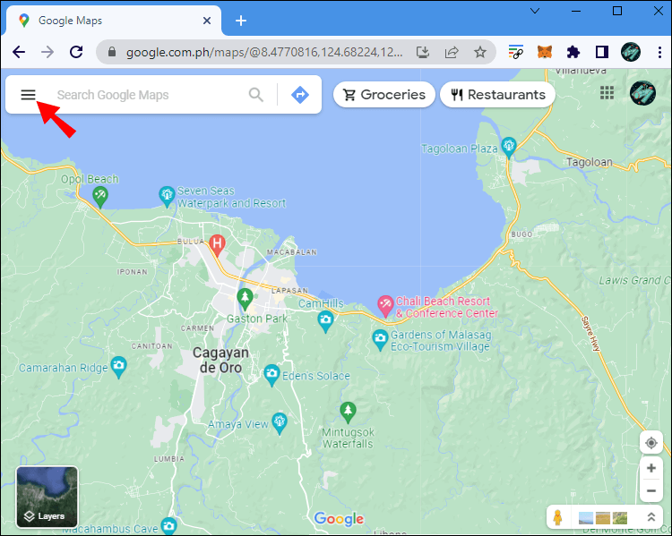 hamburger1 كيفية تعطيل التصنيفات في Google Maps