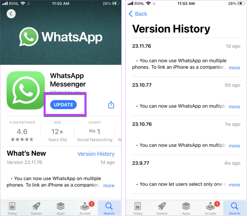 iPhone-App-store-App-Version-Update كيفية التحقق من إصدار التطبيق على iPhone و Android