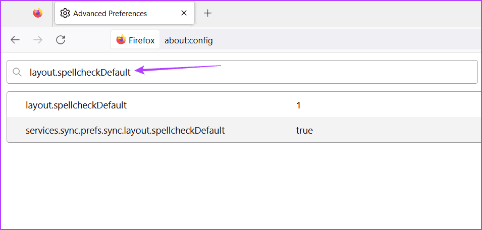 layout.spellcheckDefault أفضل 5 طرق لإصلاح عدم عمل المدقق الإملائي لـ Mozilla Firefox في Windows 11