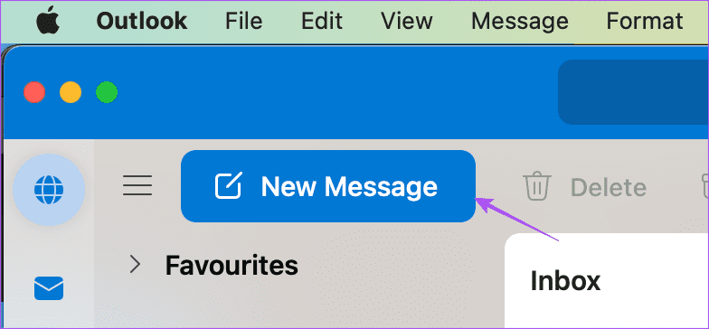 new-message-outlook-mac كيفية إضافة صور إلى بريد Outlook الإلكتروني ومضمنة في البريد الإلكتروني على الهاتف المحمول وسطح المكتب