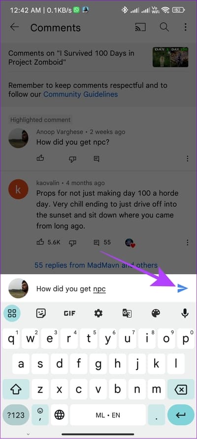 once-uou-make-the-necessary-changes-hit-the-send-button كيف ترى سجل التعليقات على YouTube