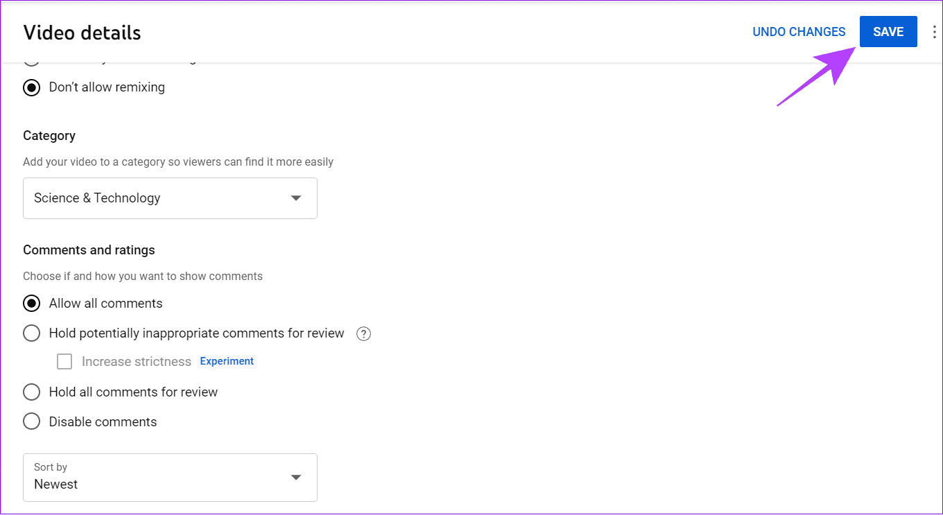 once-you-make-the-necessary-changes-hit-Save كيفية إيقاف تشغيل التعليقات على YouTube
