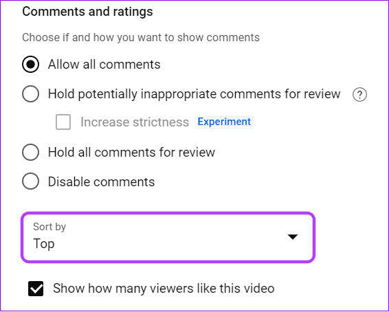 open-the-drop-down-menu كيفية إيقاف تشغيل التعليقات على YouTube