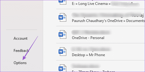 options-ms-word-file-windows-11 كيفية فرض الوضع الداكن في Microsoft Word على Windows و Mac