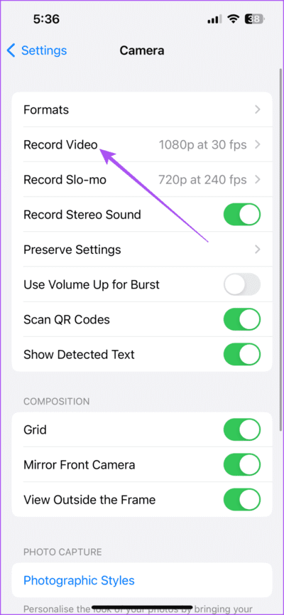 record-video-camera-iphone-710x1536-1 أفضل 5 إصلاحات لعدم تسجيل فيديو HDR على iPhone