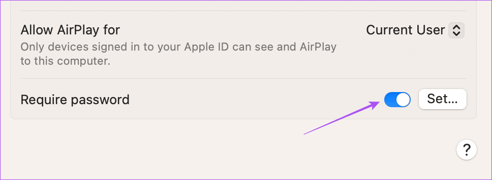 require-password-airplay-mac كيفية إضافة كلمة مرور AirPlay إلى iPhone و iPad و Mac و Apple TV