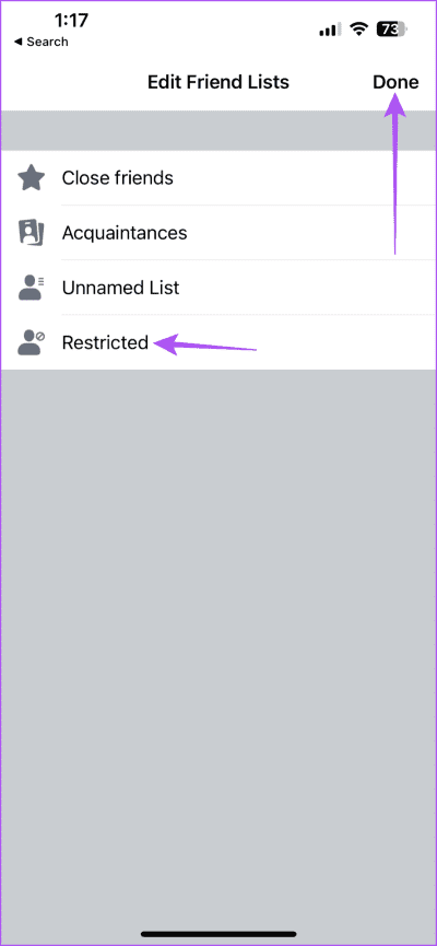 restricted-list-facebook-app-710x1536-1 كيفية إنشاء قائمة الأشخاص المقيدين على فيسبوك