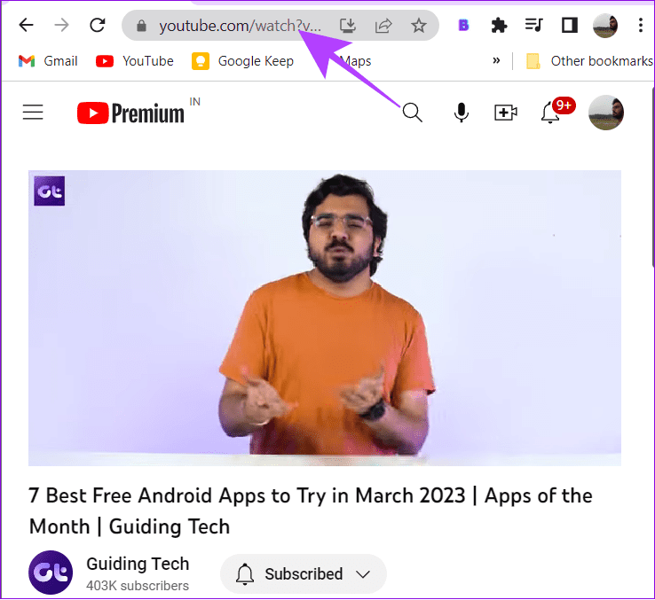 right-click-the-link-on-the-address-bar كيف ترى سجل التعليقات على YouTube