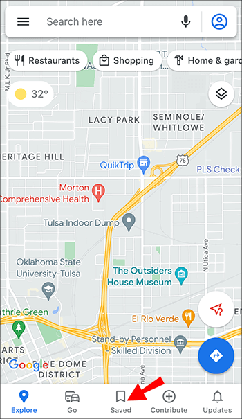 saved2 كيفية تعطيل التصنيفات في Google Maps
