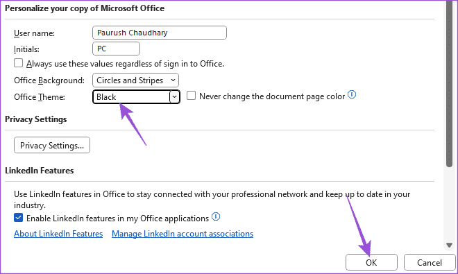كيفية فرض الوضع الداكن في Microsoft Word على Windows و Mac - %categories
