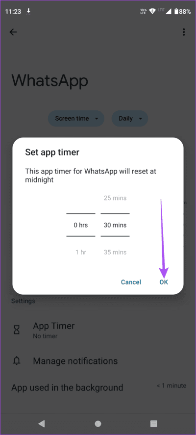 set-app-timer-android-693x1536-1 كيفية تعيين حدود التطبيق على Android