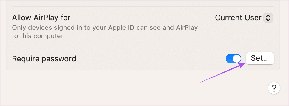 set-password-for-airplay-mac كيفية إضافة كلمة مرور AirPlay إلى iPhone و iPad و Mac و Apple TV
