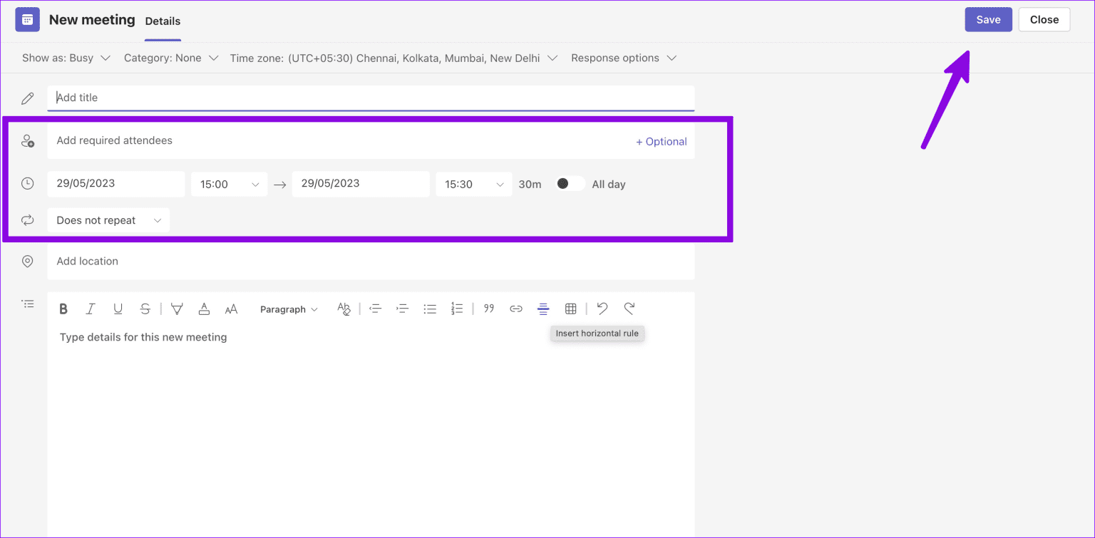 set-up-Microsoft-Teams-meeting-7-1536x755-1 كيفية جدولة اجتماع في Microsoft Teams