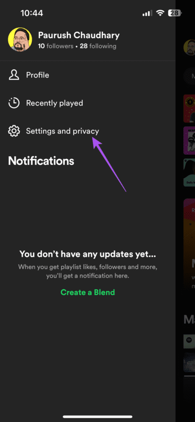 settings-and-privacy-spotify-iphone-710x1536-1 أفضل 6 إصلاحات لعدم تنزيل ملفات البودكاست في Spotify على iPhone